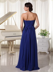 Royal Blue Chiffon Floor Length Night Club Evening Dress Night Club