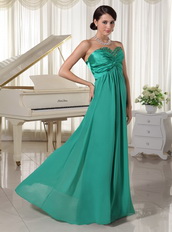 Turquoise Sweetheart Beaded Dress For Prom Evening Party Night Club