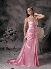 Pink Sweetheart Taffeta Evening Dress Gowns Lady Night Club