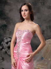 Pink Sweetheart Taffeta Evening Dress Gowns Lady Night Club