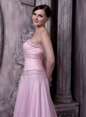 Baby Pink Sweep Train Top Designer Dress For Night Club Wear Night Club