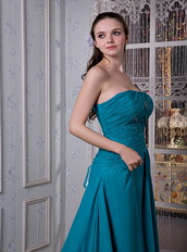 Teal Blue Chiffon Side Split Skirt Evening Night Club Dress Cheap Night Club