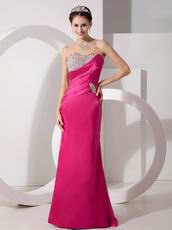 Sweetheart Beaded 2012 Style Fuchsia Women In Prom Dress