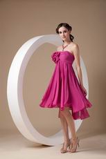 Ruby Bridesmaid Dress With Hand Made Flowers Under $100