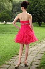 Cute Strapless Ruffle Skirt Rose Pink Sweet 16 Dresses