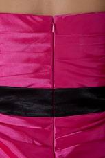 Buy Strapless Fuchsia Sweet 16 Dress With Black Sash