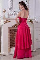 Designer Halter A-line Deep Rose Pink Cheap Dresses For Prom