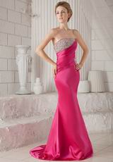 Trumpet Strapless Fuchsia Pageant Dress To 2014 Prom Party