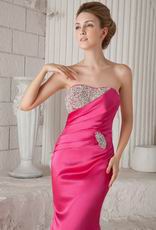 Trumpet Strapless Fuchsia Pageant Dress To 2014 Prom Party