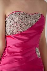 Trumpet Strapless Fuchsia Pageant Dress To 2014 Prom Party