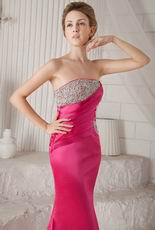 Trumpet Strapless Fuchsia Pageant Dress To 2014 Prom Party