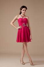 Sweetheart Deep Rose Pink Sweet 16 Prom Party Dresses