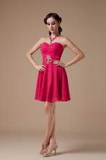 Sweetheart Deep Rose Pink Sweet 16 Prom Party Dresses