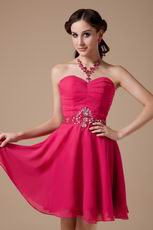 Sweetheart Deep Rose Pink Sweet 16 Prom Party Dresses