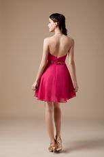 Sweetheart Deep Rose Pink Sweet 16 Prom Party Dresses