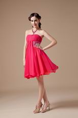 Best Deals 2012 Hot Pink Short Prom Dress With Beading