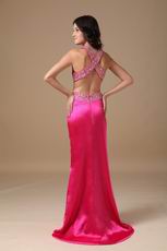 Sexy Halter Backless 2012 Top Evening Dress With Side Split