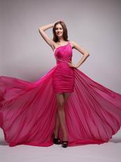 Rose Pink High Low Women Prefer New Evening Dress