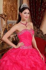 Hot Pink Allure Spring Quinceanera Gown With Beading