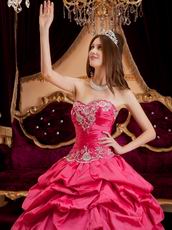 Sweetheart Layers Skirt Evening Ball Gown In Hot Pink