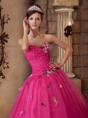 Discount Sweetheart Fuchsia Pink Dama Quinceanera Gown