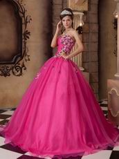 Discount Sweetheart Fuchsia Pink Dama Quinceanera Gown