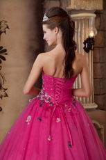 Discount Sweetheart Fuchsia Pink Dama Quinceanera Gown