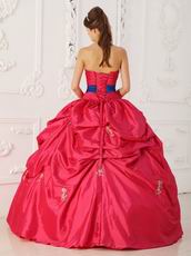 Sweetheart Blue Ribbon 2014 Quinceanera Dress With Beading