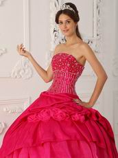 Inexpensive Deep Pink Dress For Layers Quinceanera Party