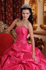 Famous Designer Deep Pink Dama Quinceanera Dress