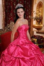 Famous Designer Deep Pink Dama Quinceanera Dress