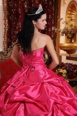 Famous Designer Deep Pink Dama Quinceanera Dress