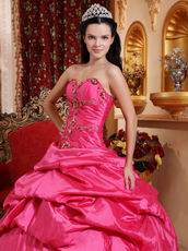 Deep Rose Pink 2008 Styles Cheap Quinceanera Party Dress
