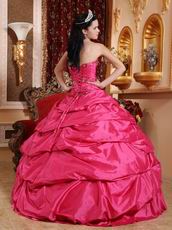 Deep Rose Pink 2008 Styles Cheap Quinceanera Party Dress