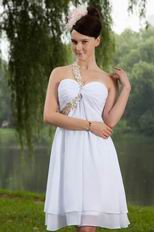 One Shoulder Knee Length Graduation Dress Under 100