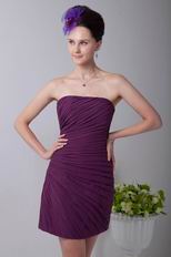 Pretty Purplr Chiffon Dress Graduation Wear Best Choice