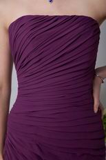 Pretty Purplr Chiffon Dress Graduation Wear Best Choice