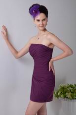 Pretty Purplr Chiffon Dress Graduation Wear Best Choice