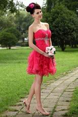 Cute Mini Organza Graduation Ceremony Dresses For Girl