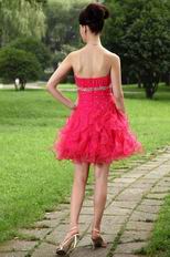 Cute Mini Organza Graduation Ceremony Dresses For Girl