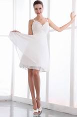 Appliqued Ivory Chiffon Custom Made Graduation Dresses