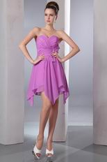 Sexy Sweetheart Mallow Chiffon Junior Graduation Mini Dress