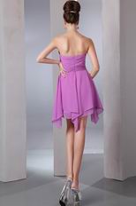 Sexy Sweetheart Mallow Chiffon Junior Graduation Mini Dress