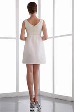 Decent Square White Graduation Dress With Beading