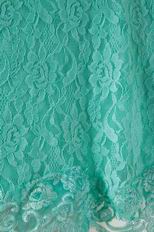 Unique Square Turquoise Lace Junior Graduation Dress