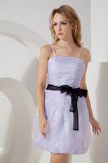 Lovely Spaghetti Straps Lavender Graduation Dress Maker