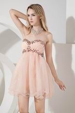 Sexy Sweetheart Orange Pink Short Graduation Dress