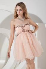 Sexy Sweetheart Orange Pink Short Graduation Dress