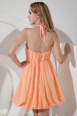 Wholesale Halter Mini Orange Junior Graduation Dresses
