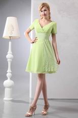 Custom Made Grass Green Graduation Dress With Sequin